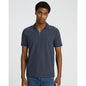 Tipped Zig Zag Textured Johnny Collar Polo