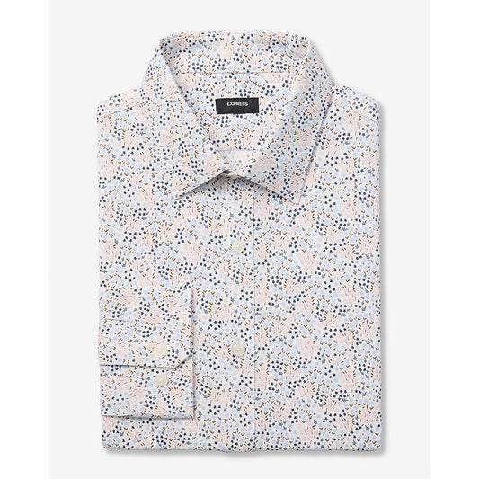 Slim Mini Floral Wrinkle-Resistant Everyday Performance Dress Shirt