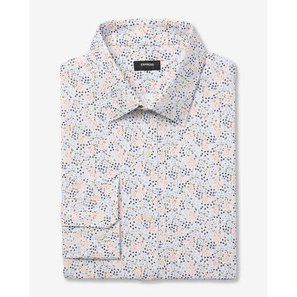 Slim Mini Floral Wrinkle-Resistant Everyday Performance Dress Shirt