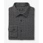 Slim Mini Geo Tile Print Stretch Modern Tech 1MX Dress Shirt