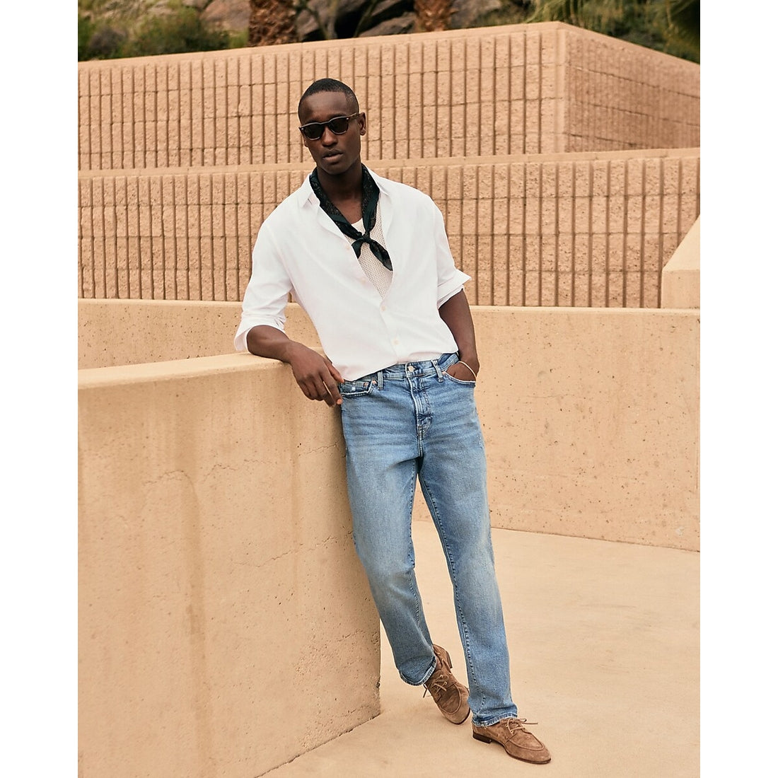 Slim Straight Light Wash Flex Fleece Jeans