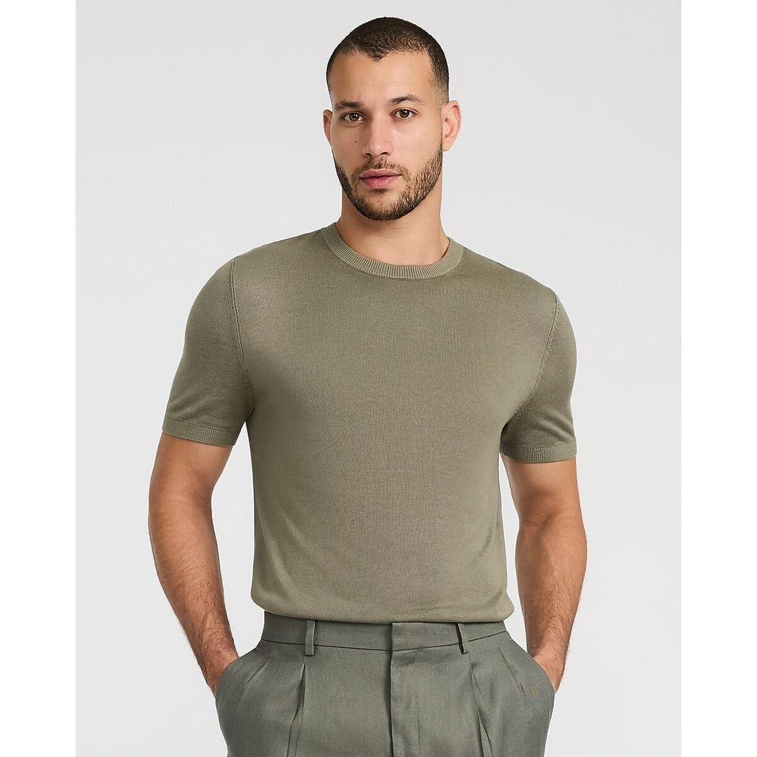 Luxtouch Jersey Crew Neck Sweater T-Shirt