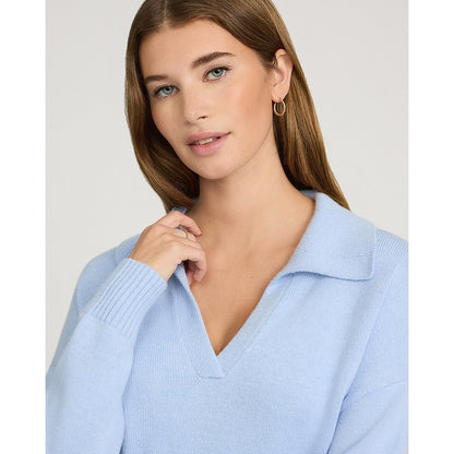 Airy Soft Johnny Collar Sweater