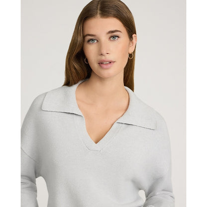 Airy Soft Johnny Collar Sweater