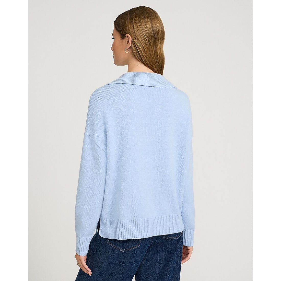 Airy Soft Johnny Collar Sweater