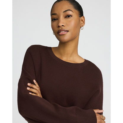 Airy Soft Jacquard Crew Neck Sweater