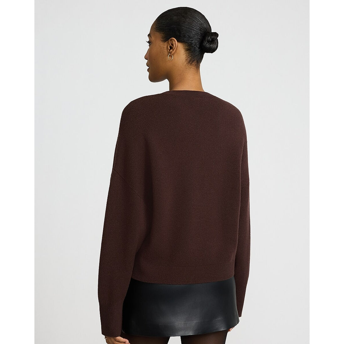 Airy Soft Jacquard Crew Neck Sweater