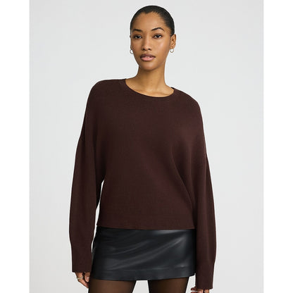 Airy Soft Jacquard Crew Neck Sweater