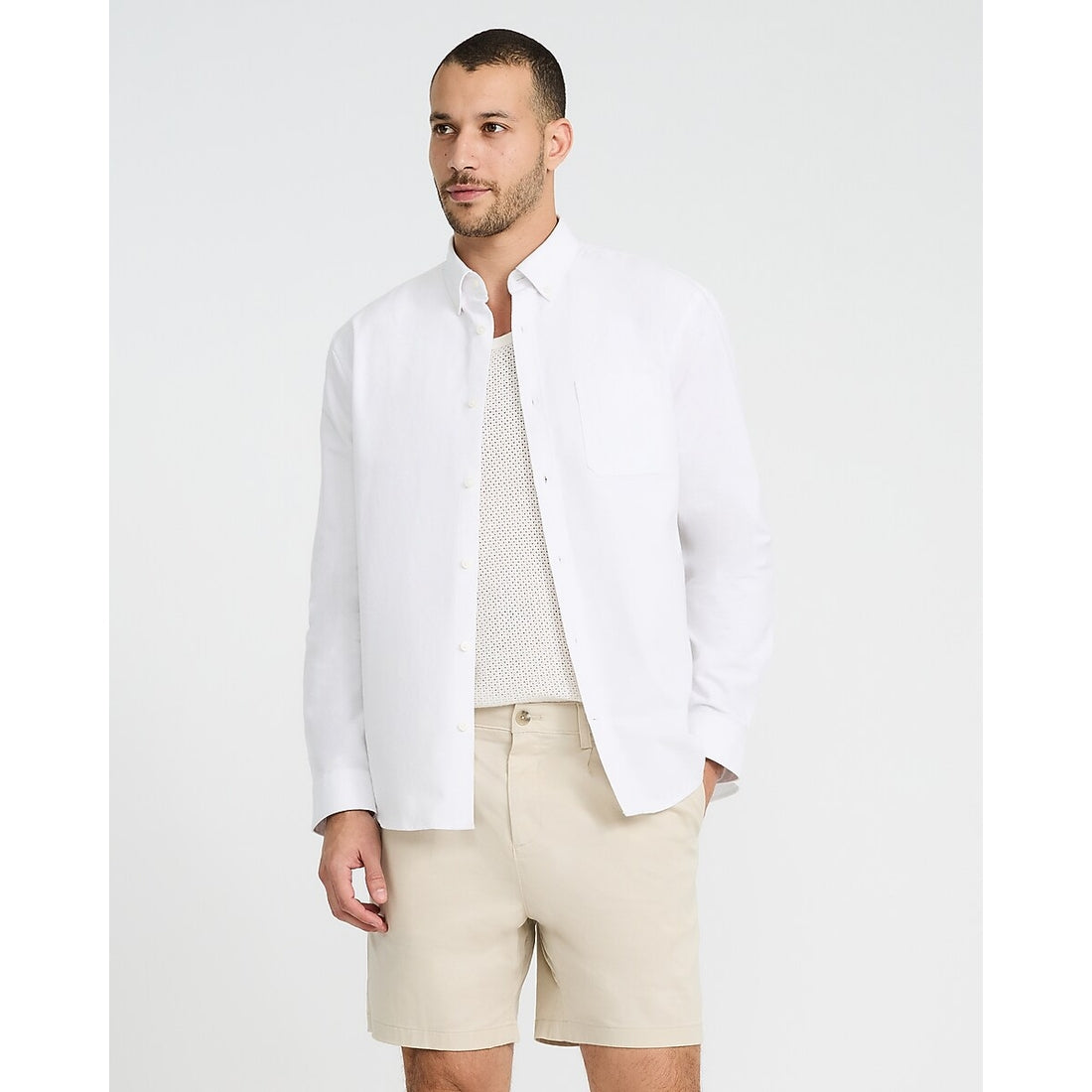 8"  Comfort Waist Hyper Stretch Double Pleat Chino Shorts