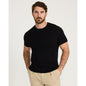 Textured Cotton Crew Neck Sweater T-Shirt