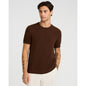 Textured Cotton Crew Neck Sweater T-Shirt