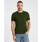Textured Cotton Crew Neck Sweater T-Shirt