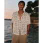 Contrast Tile Short Sleeve Resort Shirt