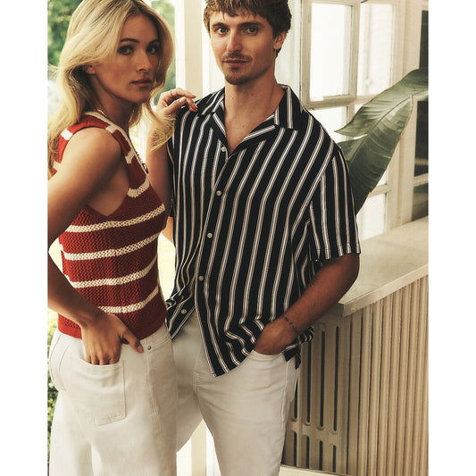 Striped Short Sleeve Resort Shirt