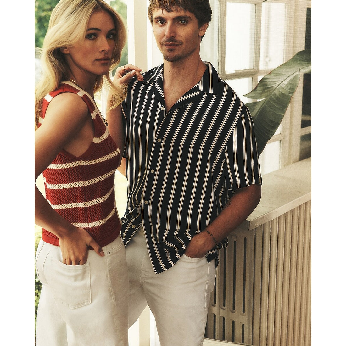 Striped Short Sleeve Resort Shirt