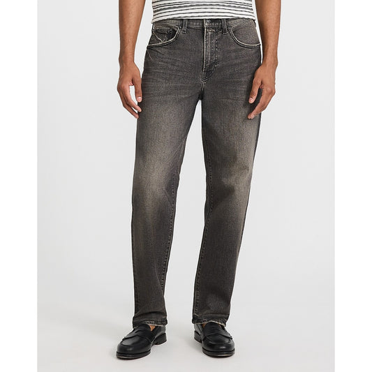 Loose Washed Black Stretch Jeans