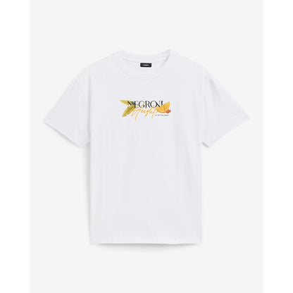Negroni Cotton White Graphic T-Shirt