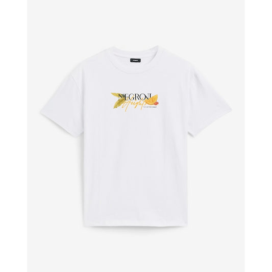 Negroni Cotton White Graphic T-Shirt