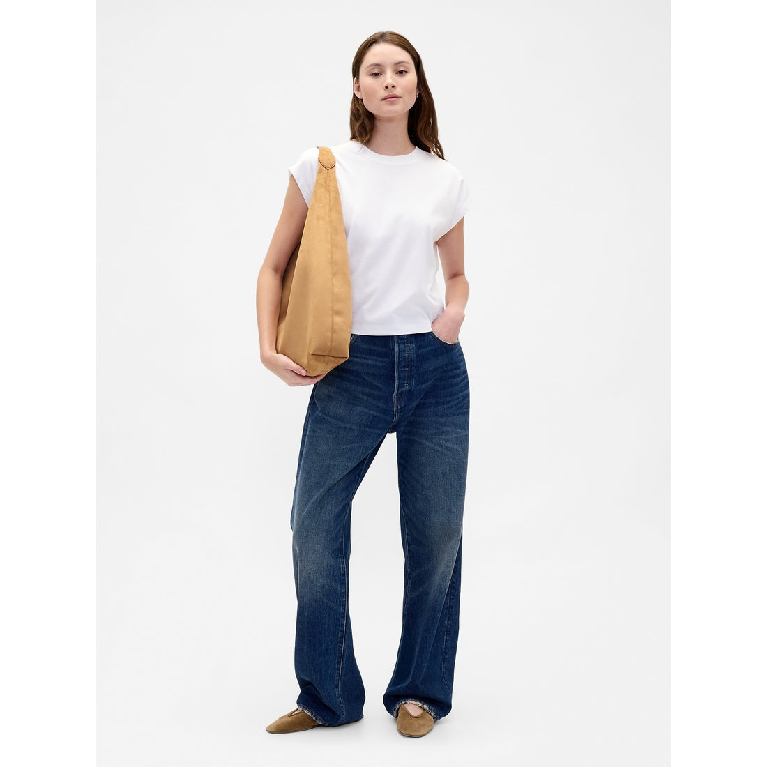 Women's Vegan Suede Slouchy Tote Bag