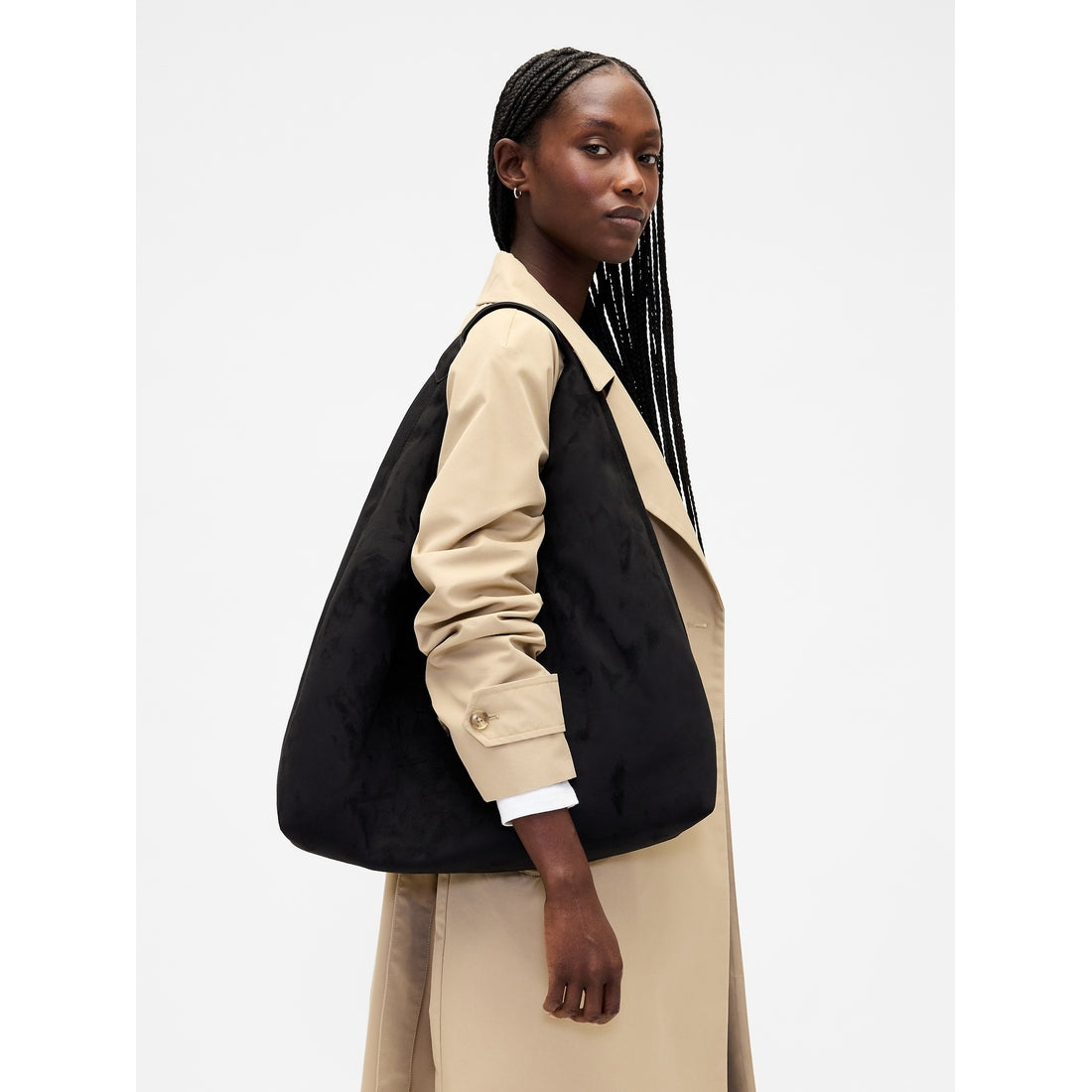 Women's Vegan Suede Slouchy Tote Bag