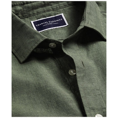 Charles Tyrwhitt Men's Slim-Fit Button-Down Linen Shirt
