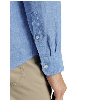 Charles Tyrwhitt Men's Slim Fit Long Sleeve Linen Button-Front Shirt