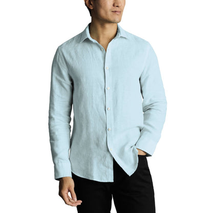 Charles Tyrwhitt Men's Slim Fit Long Sleeve Linen Button-Front Shirt