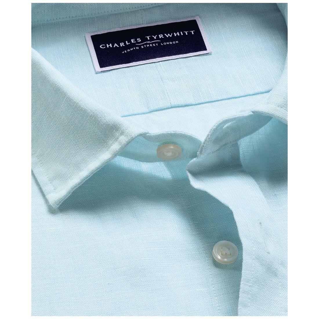 Charles Tyrwhitt Men's Slim Fit Long Sleeve Linen Button-Front Shirt