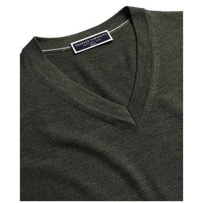 Charles Tyrwhitt Men's V-Neck Regular-Fit Sweater