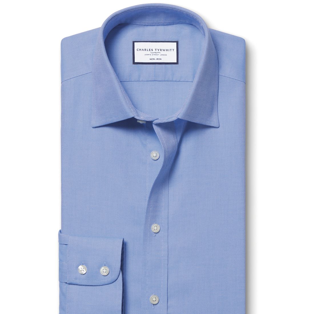 Charles Tyrwhitt Men's Slim-Fit Non-Iron Royal Oxford Dress Shirt
