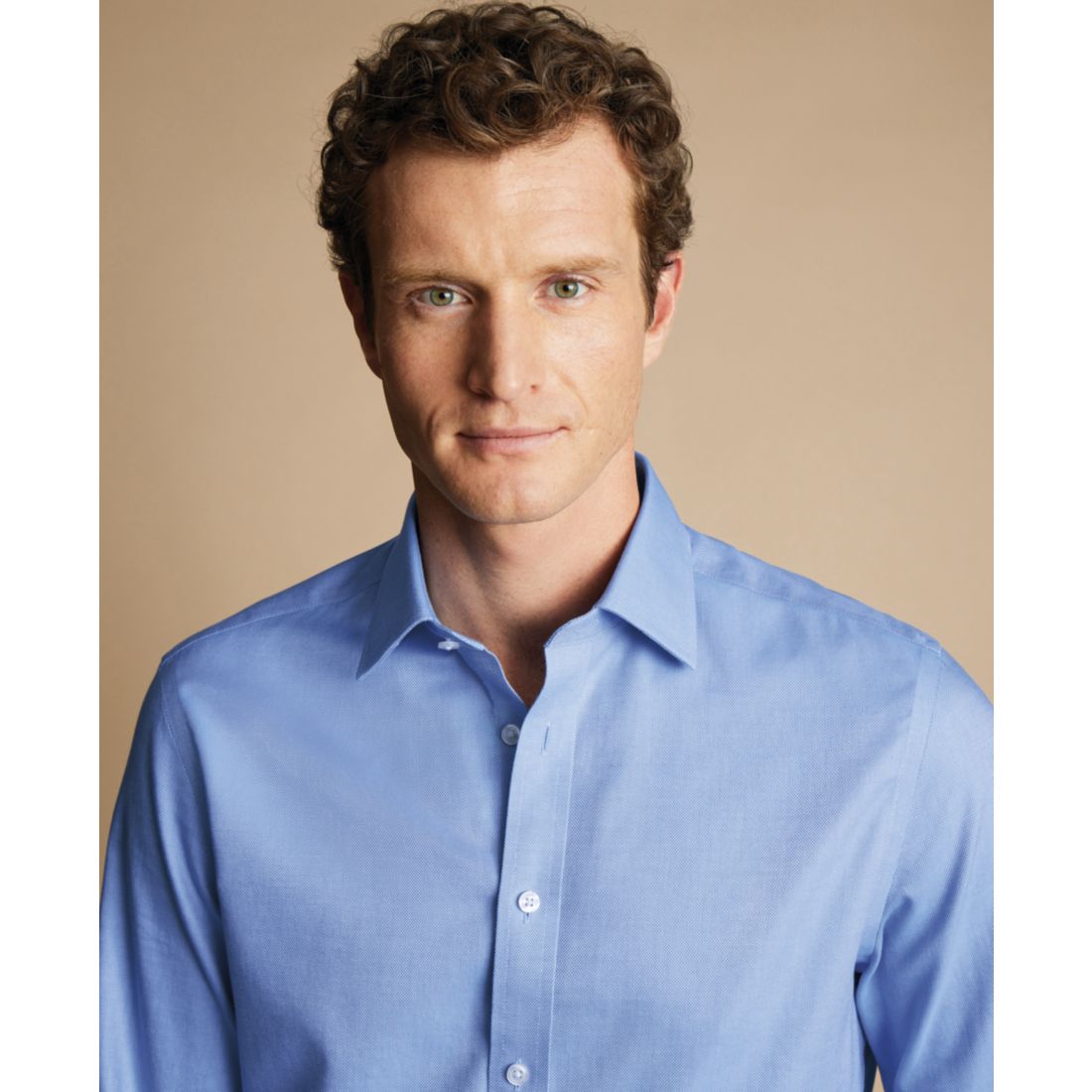 Charles Tyrwhitt Men's Slim-Fit Non-Iron Royal Oxford Dress Shirt