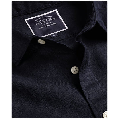 Charles Tyrwhitt Men's Slim-Fit Button-Down Linen Shirt