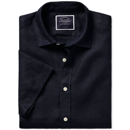 Charles Tyrwhitt Men's Slim-Fit Button-Down Linen Shirt