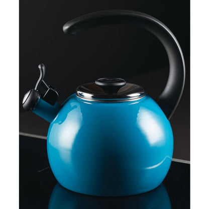Circulon Enamel on Steel 2-Qt. Whistling Teakettle with Flip-Up Spout