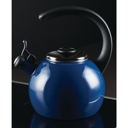 Circulon Enamel on Steel 2-Qt. Whistling Teakettle with Flip-Up Spout