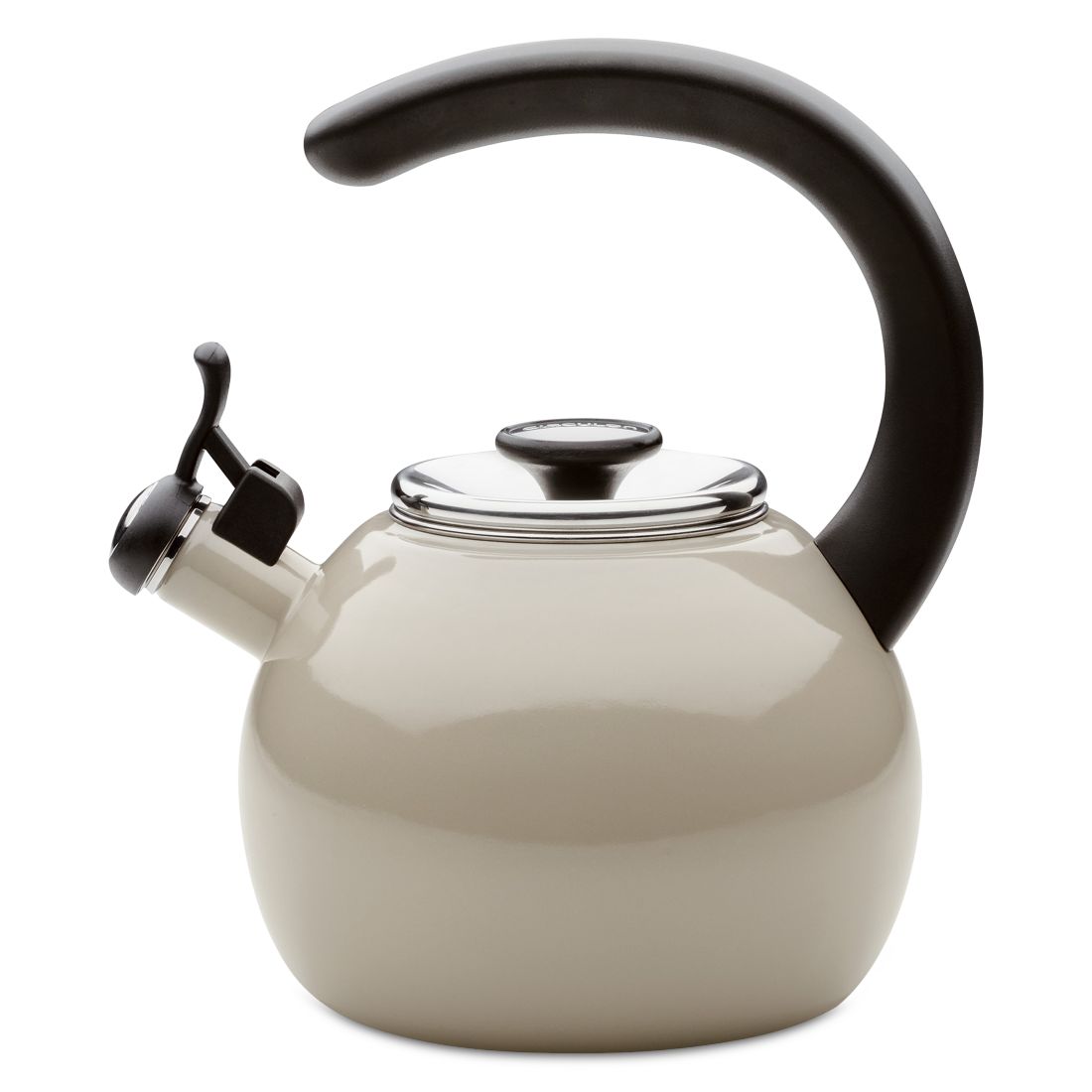Circulon Enamel on Steel 2-Qt. Whistling Teakettle with Flip-Up Spout