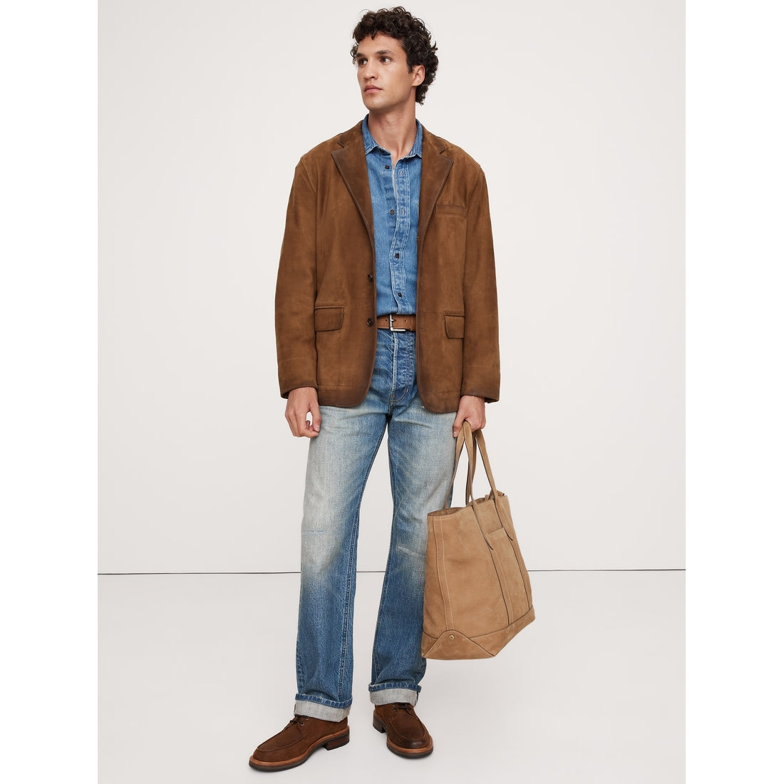 Men's Relaxed-Fit Denim Overshirt