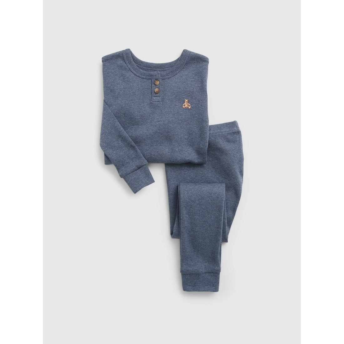 Toddler & Organic Cotton Heather Henley Pj Set