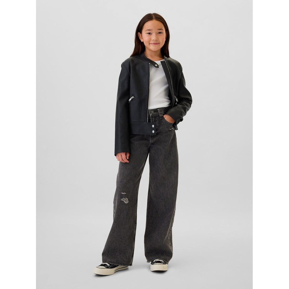 Girls' Low Rise Stride Wide-Leg Jeans