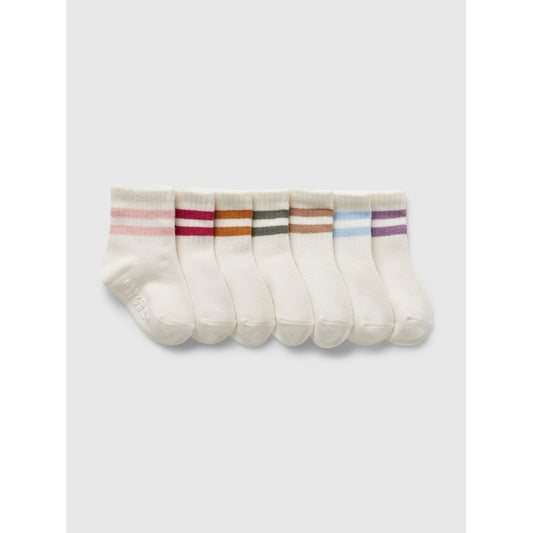 Toddler & Varsity Stripe Quarter Crew Socks (7-Pack)