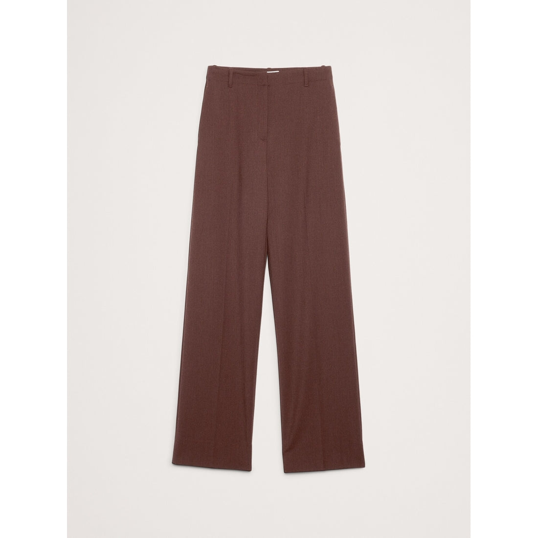 Women's Ultra High-Rise Modern Straight Italian Lightweight Wool Pant