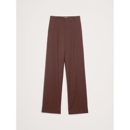 Women's Ultra High-Rise Modern Straight Italian Lightweight Wool Pant
