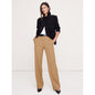 Women's Ultra High-Rise Modern Straight Italian Lightweight Wool Pant