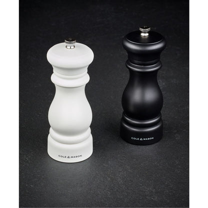 Cole & Mason Southwold Classic Salt & Pepper Mill Gift Set, Black/White - Black/ White