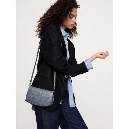 Embossed Leather Crossbody Bag