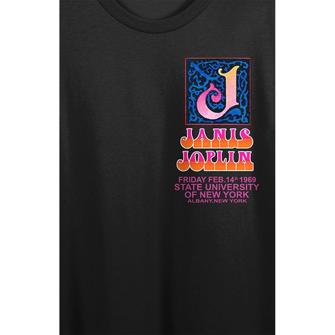 Women's Janis Joplin Vibrant Poster Cropped T-Shirt
