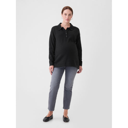 Maternity CashSoft Polo Shirt Sweater