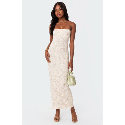 Edikted Women's Lynn Ribbed Maxi Dress