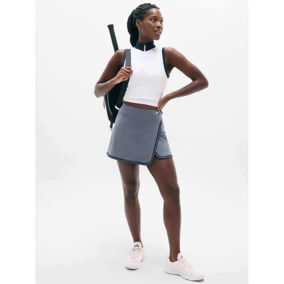 Women's Crosscourt High Rise Tipped 14" Skort