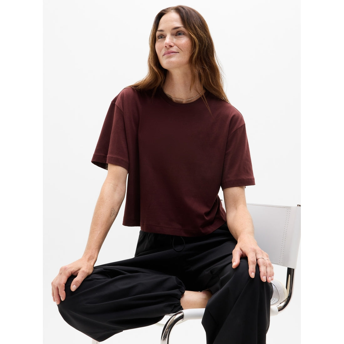 Women's True Cotton Crop Tee